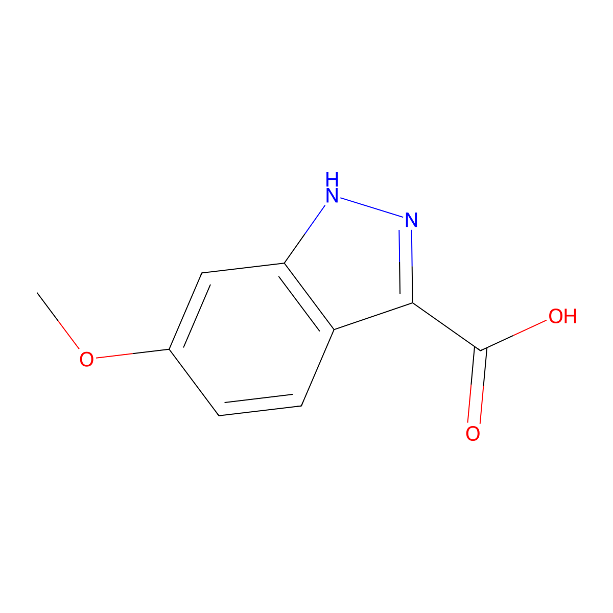 6-Methoxy-1H-indazole-3-carboxylic acid molecular structure, CAS 518990-36-8
