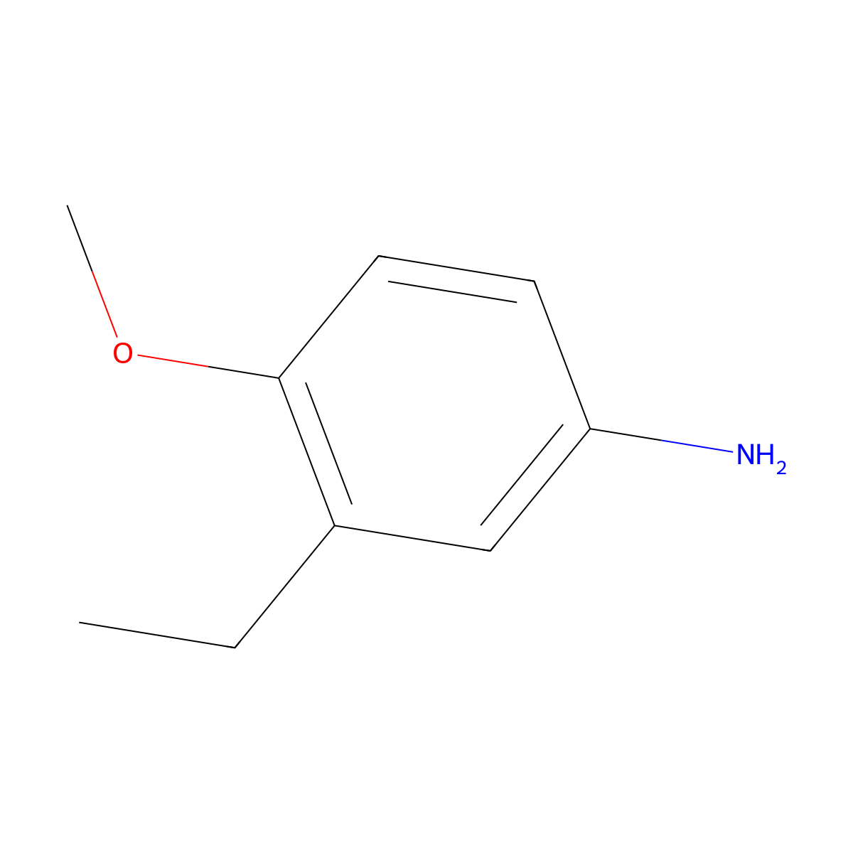 3-Ethyl-4-methoxyaniline molecular structure, CAS 518990-49-3