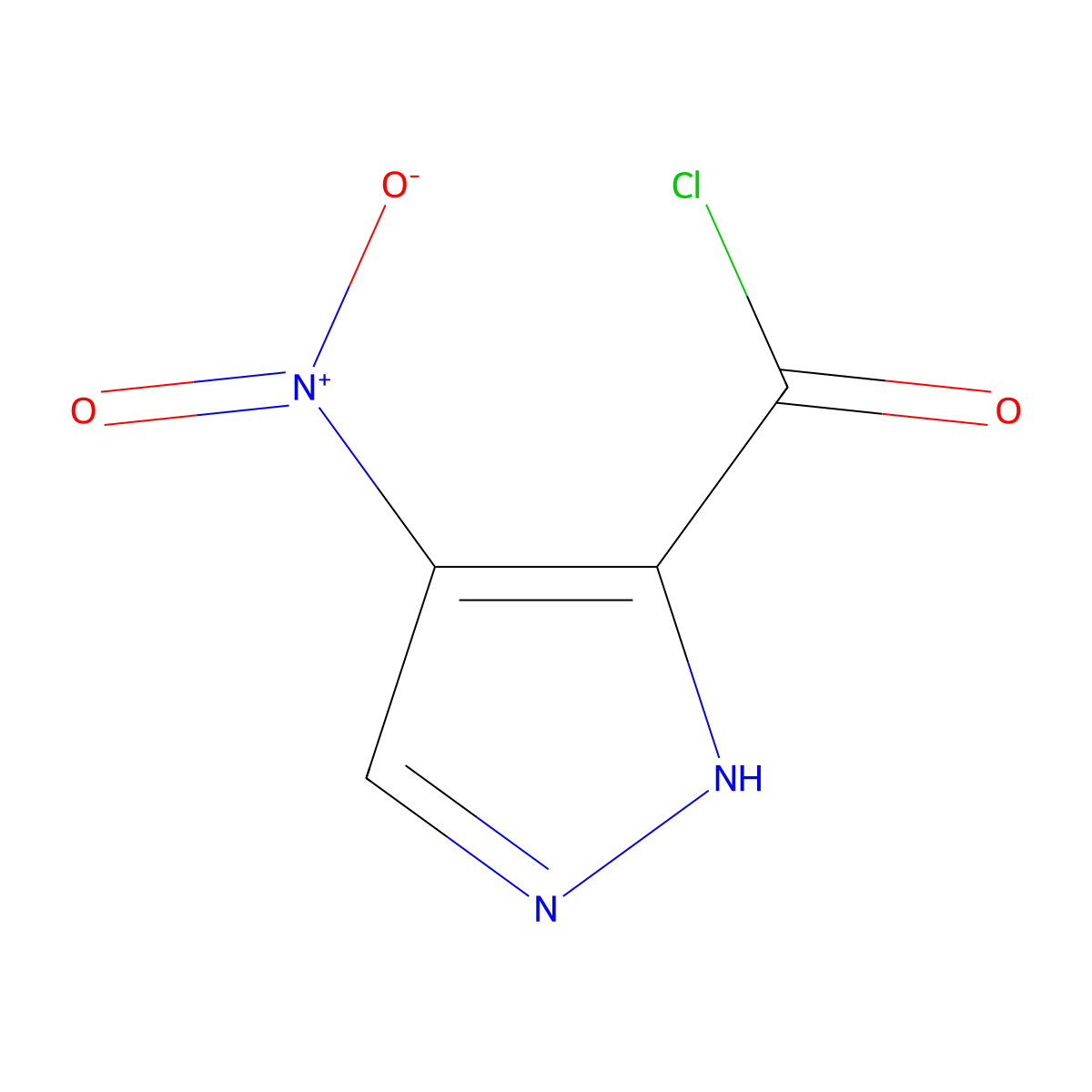 4-Nitro-1h-pyrazole-3-carbonyl chloride molecular structure, CAS 518990-55-1