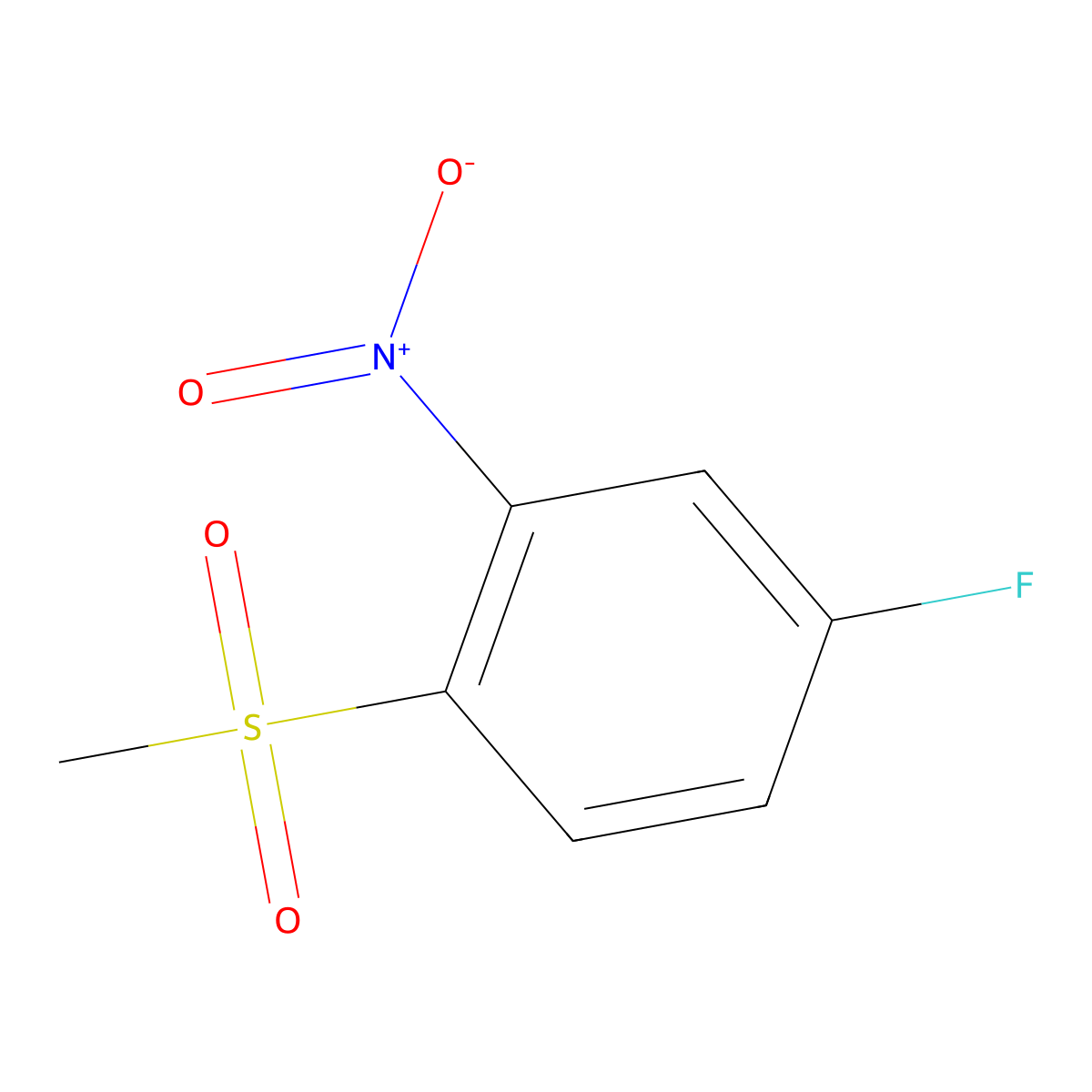 5-Fluoro-2-(methylsulphonyl)nitrobenzene molecular structure, CAS 518990-79-9