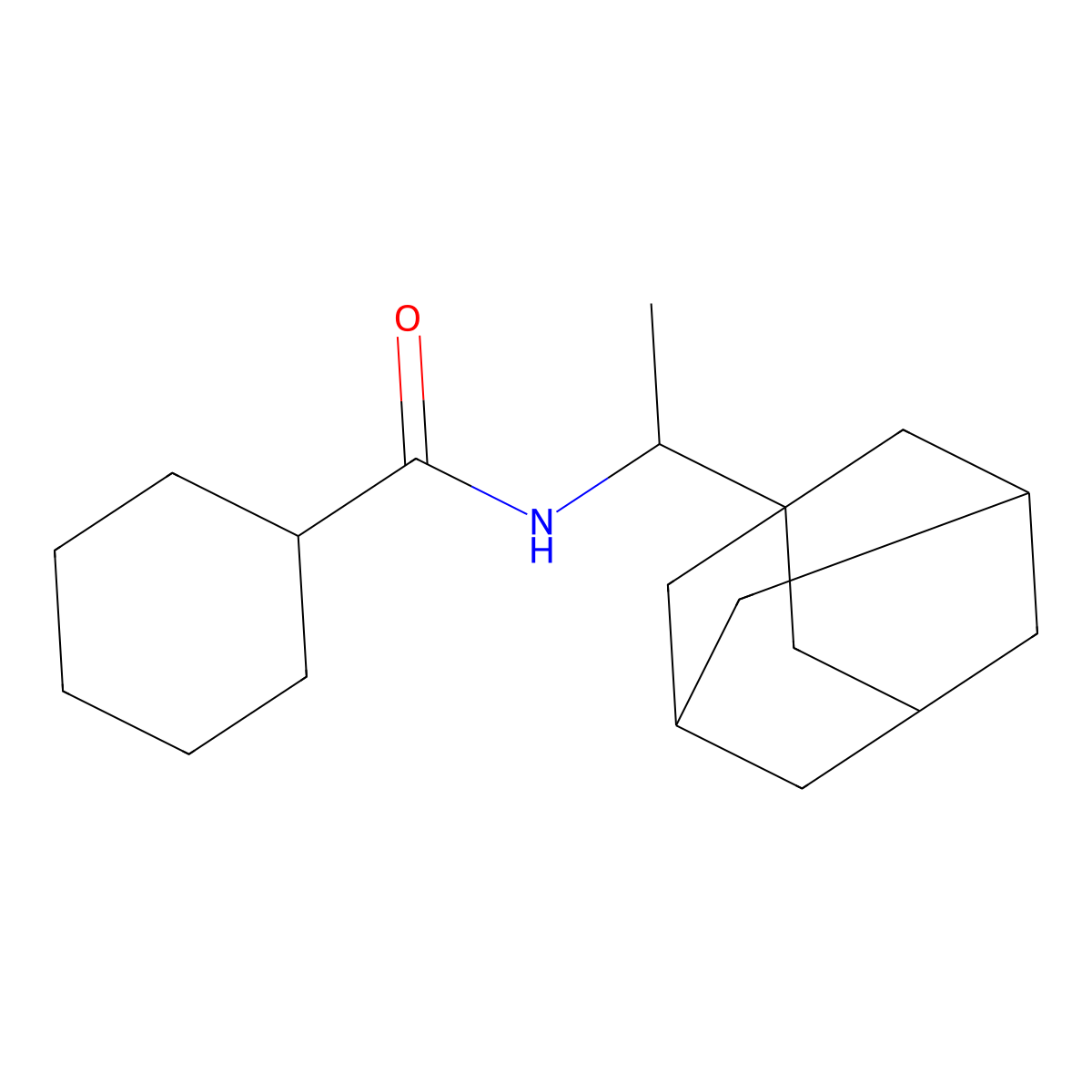 N-[1-(1-adamantyl)ethyl]cyclohexanecarboxamide molecular structure, CAS 518992-93-3