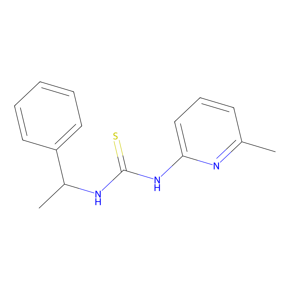 1-(6-Methylpyridin-2-yl)-3-(1-phenylethyl)thiourea molecular structure, CAS 518993-53-8