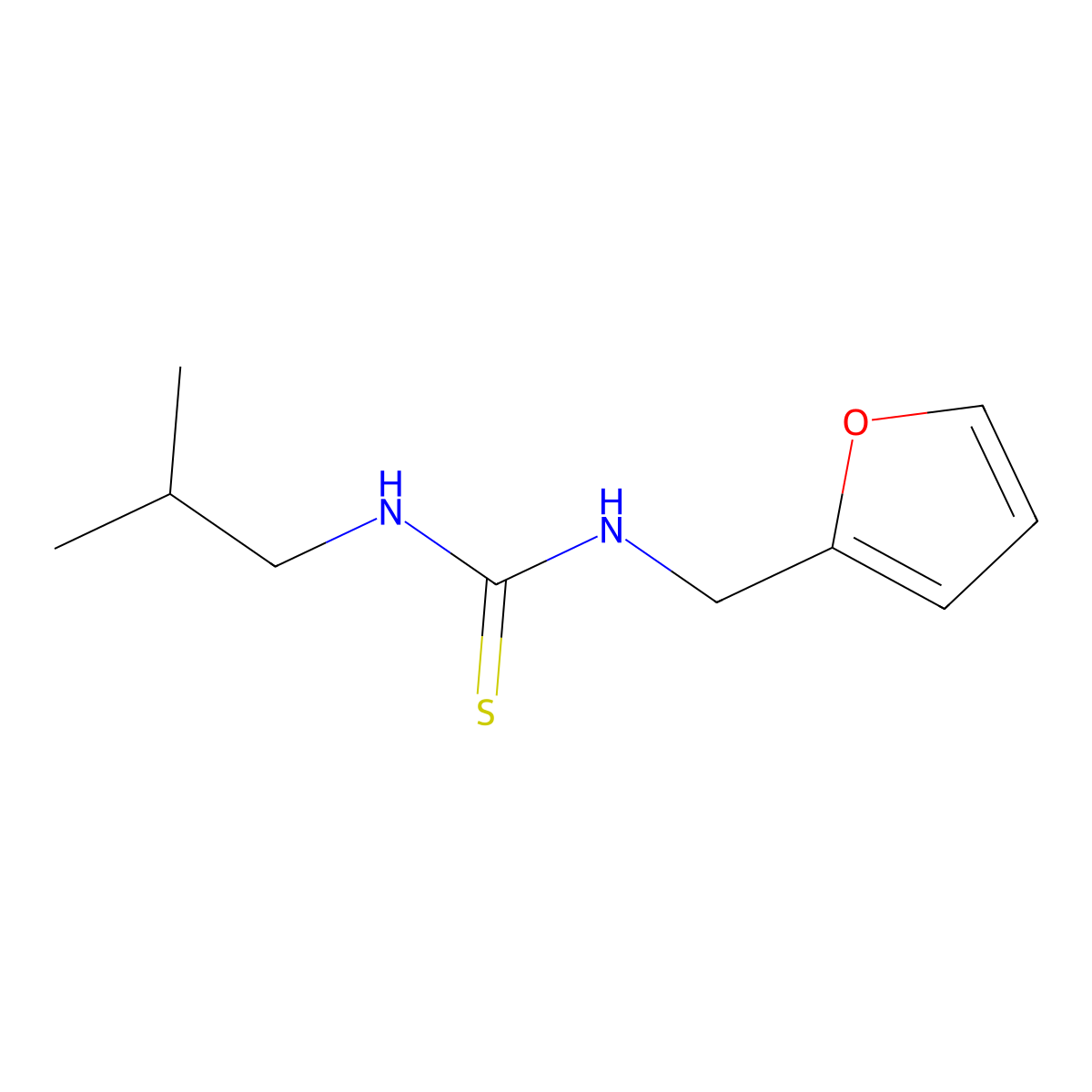 1-(Furan-2-ylmethyl)-3-(2-methylpropyl)thiourea molecular structure, CAS 518995-52-3