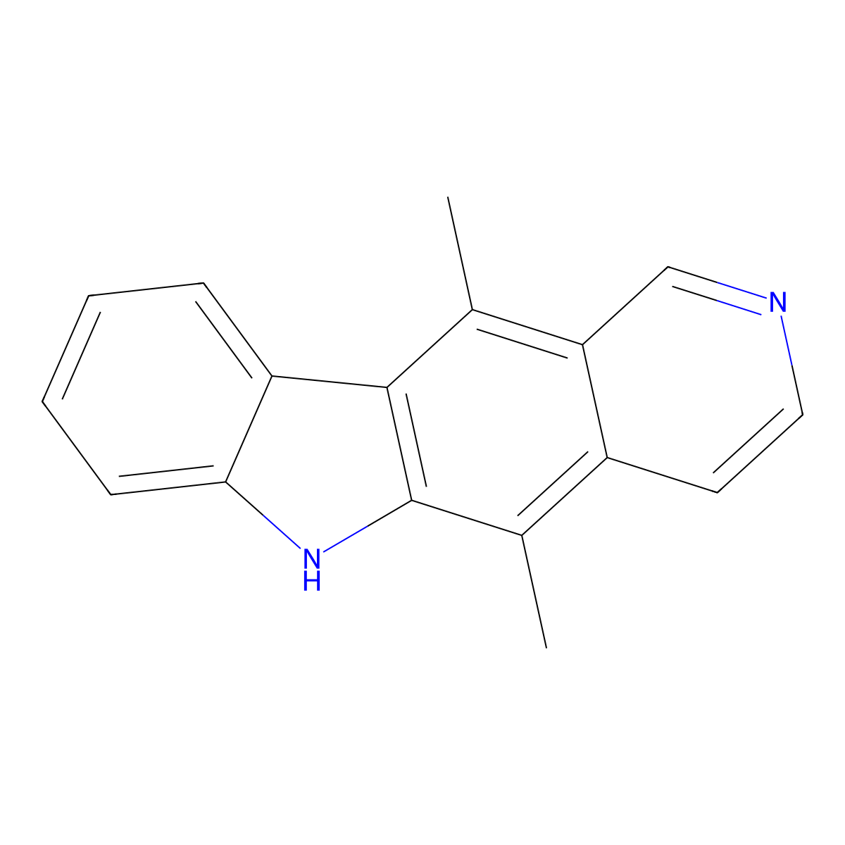 Ellipticine molecular structure, CAS 519-23-3