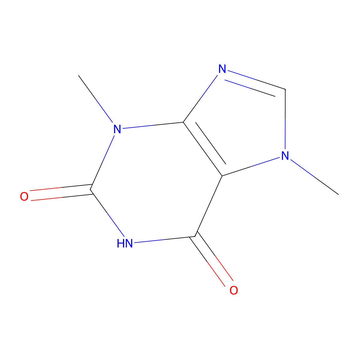 Theobromine molecular structure, CAS 519-41-5