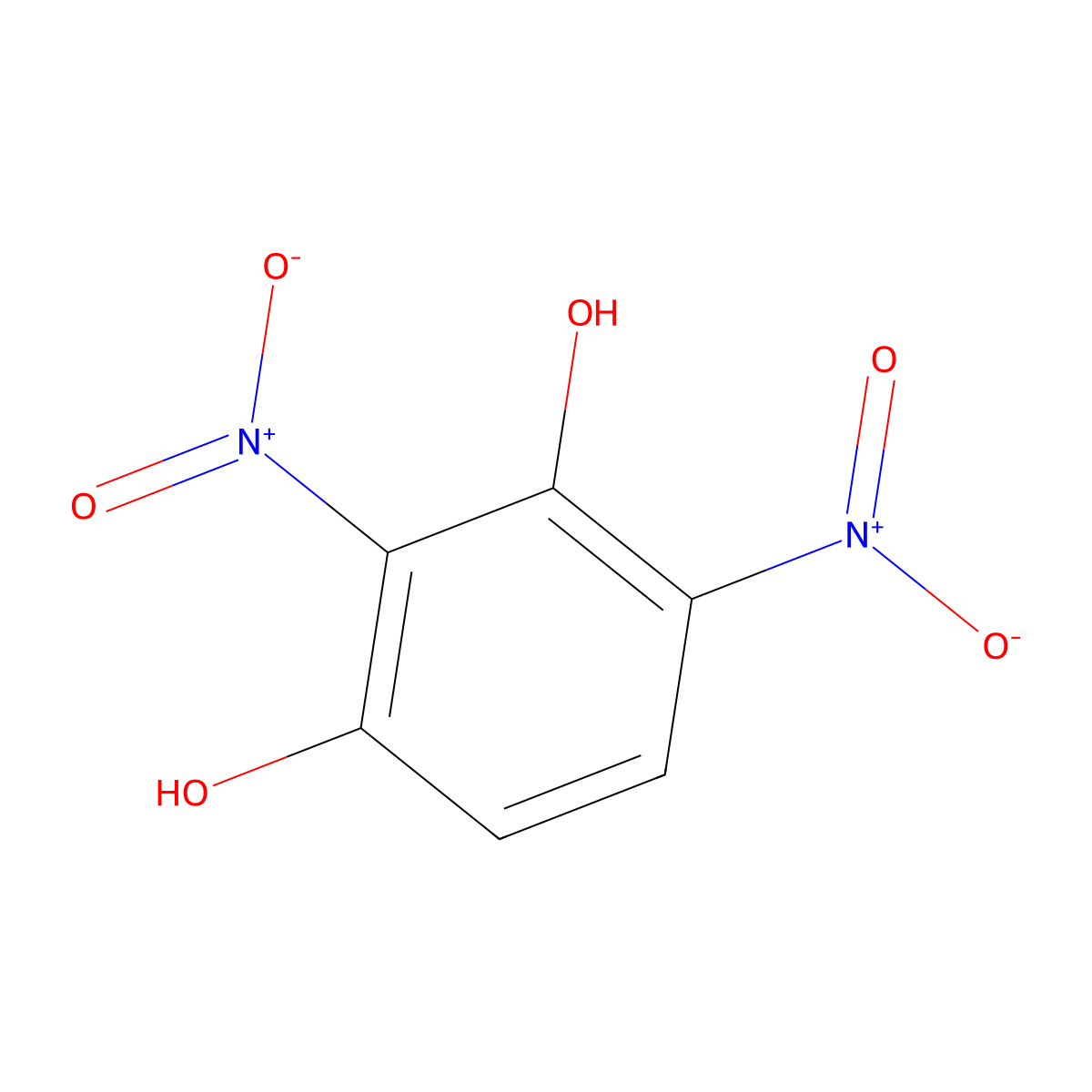 2,4-Dinitroresorcinol molecular structure, CAS 519-44-8
