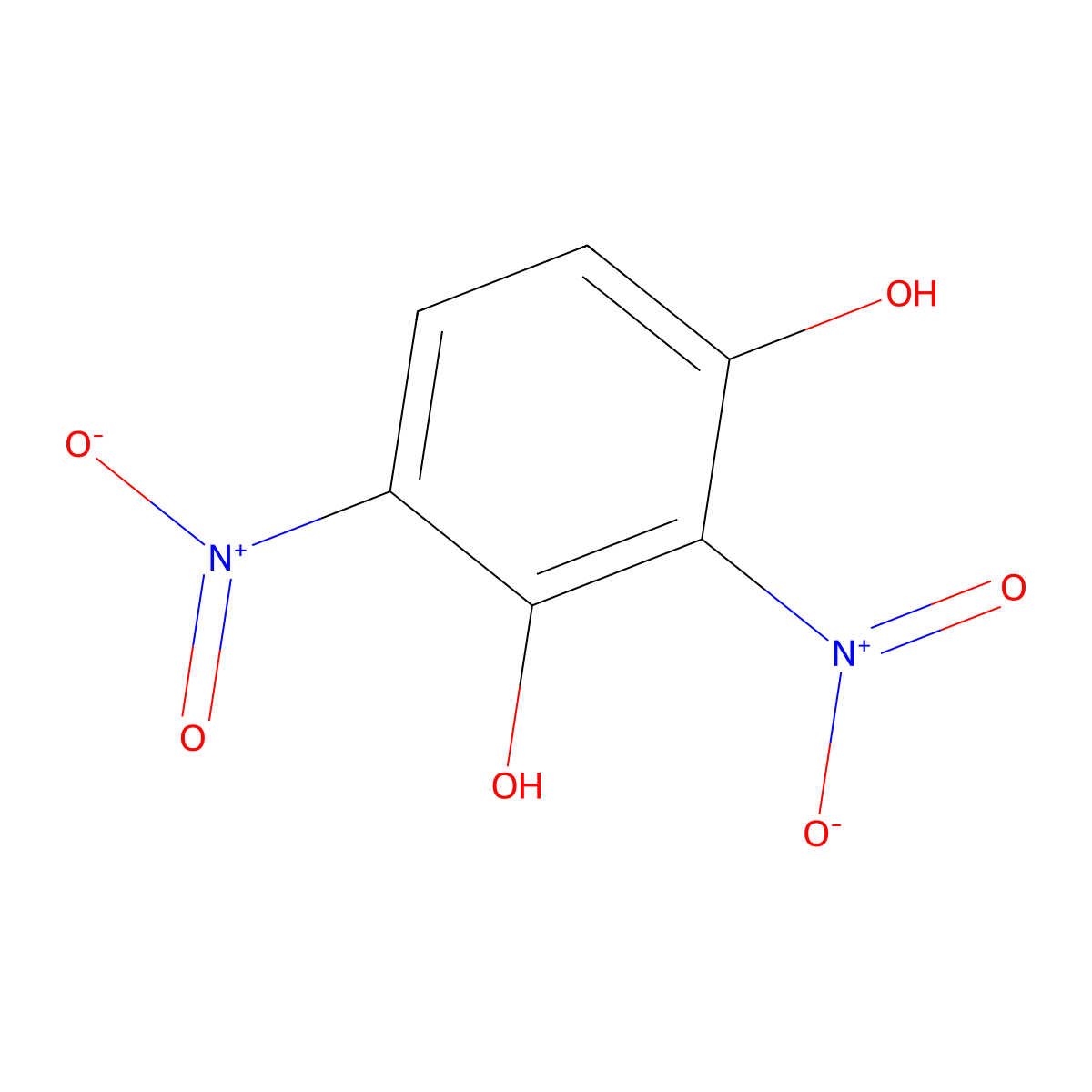 2,4-Dinitroresorcinol molecular structure, CAS 519-44-8