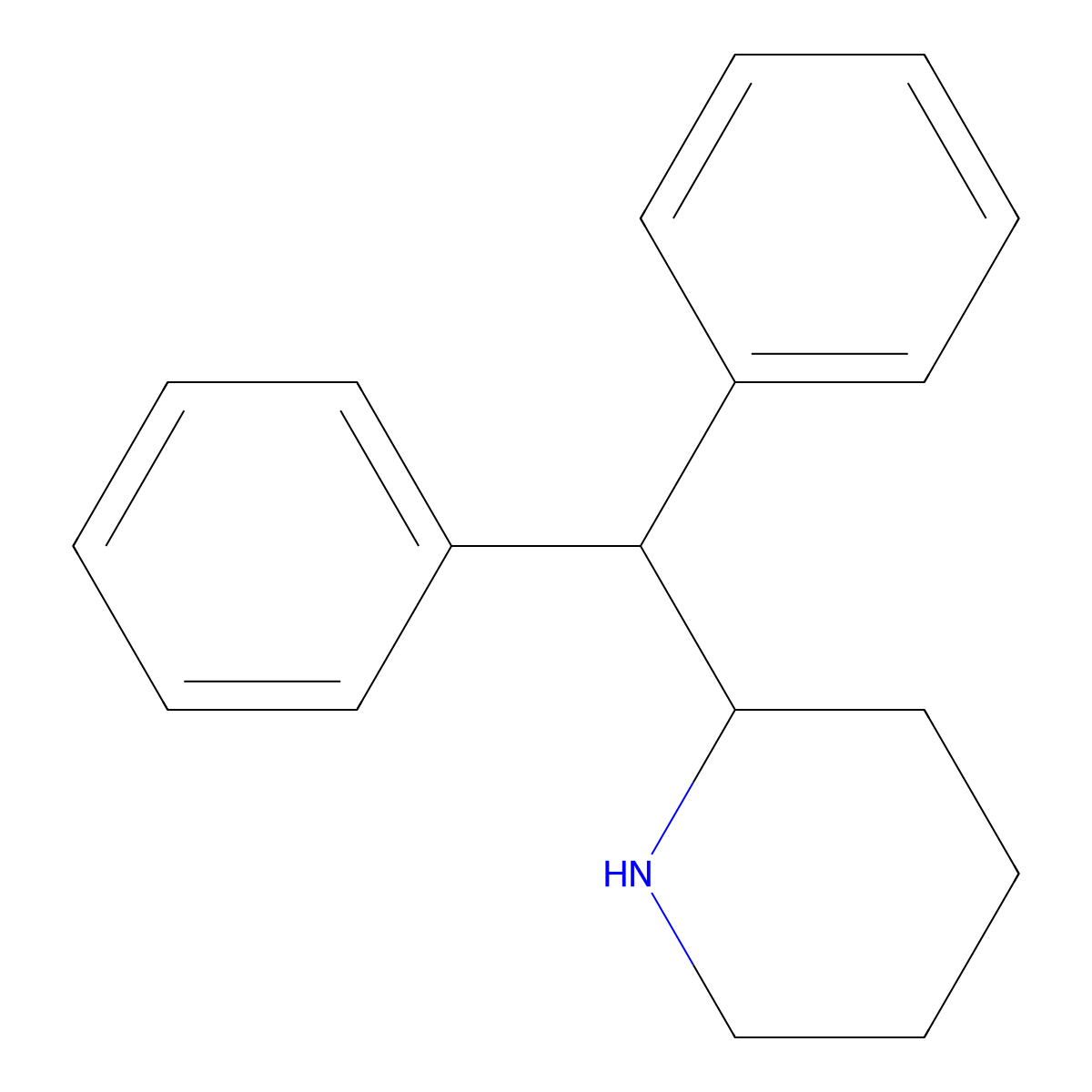 2-Diphenylmethylpiperidine molecular structure, CAS 519-74-4