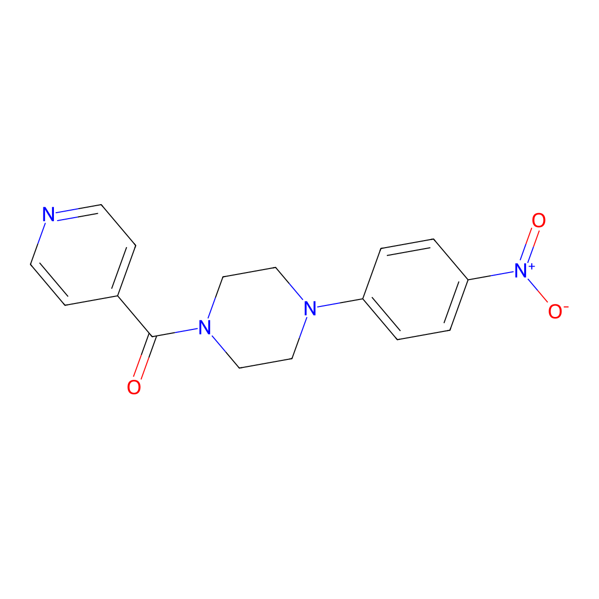 [4-(4-Nitrophenyl)piperazin-1-yl]-pyridin-4-ylmethanone molecular structure, CAS 519003-77-1