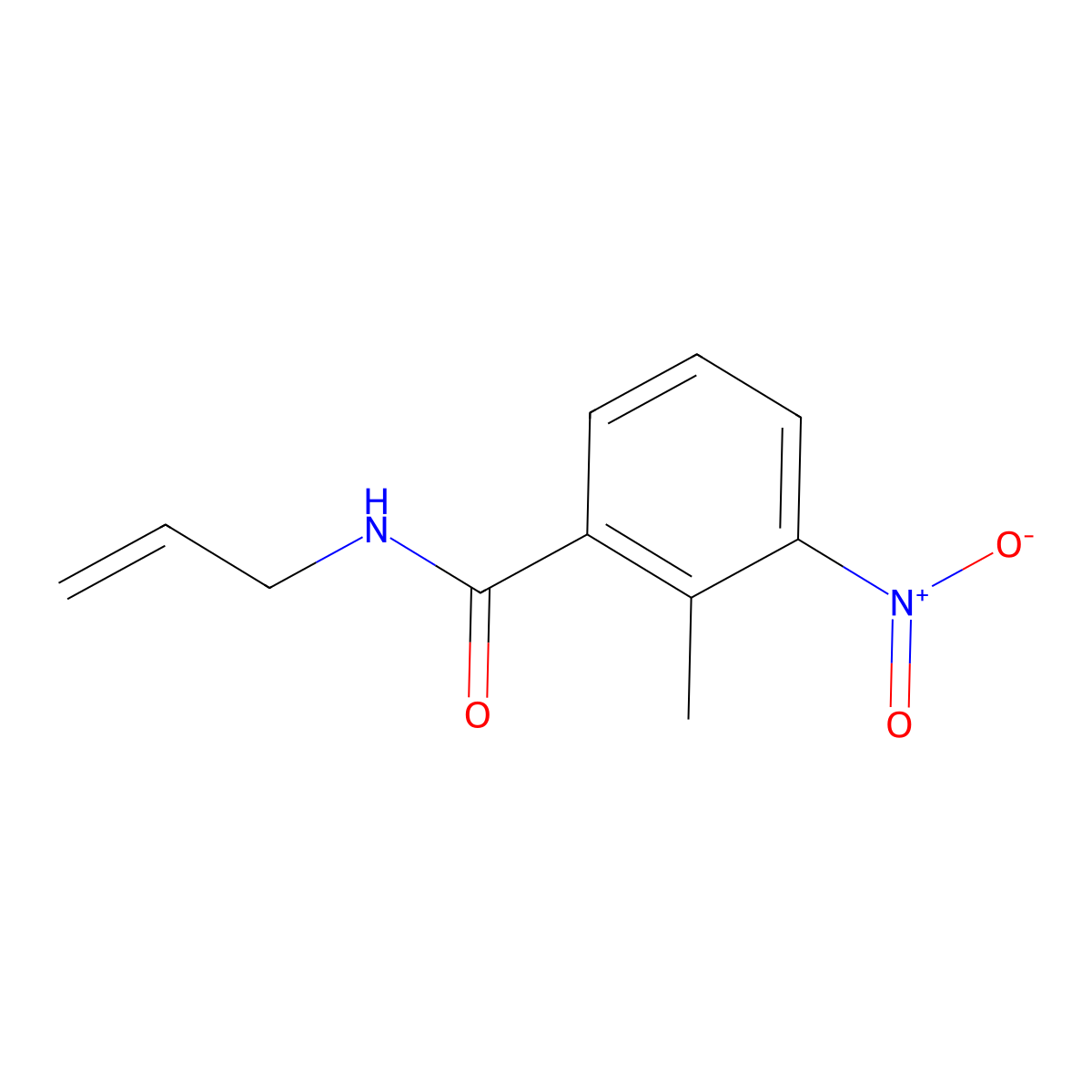 2-methyl-3-nitro-N-(prop-2-en-1-yl)benzamide molecular structure, CAS 519004-04-7