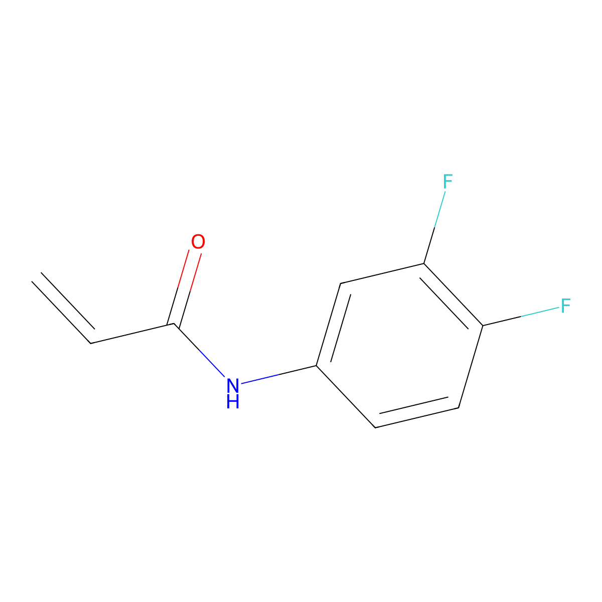 N-(3,4-difluorophenyl)prop-2-enamide molecular structure, CAS 519004-33-2