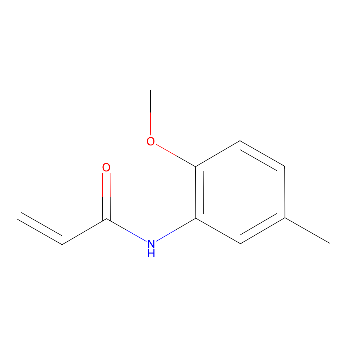 N-(2-methoxy-5-methylphenyl)prop-2-enamide molecular structure, CAS 519004-36-5