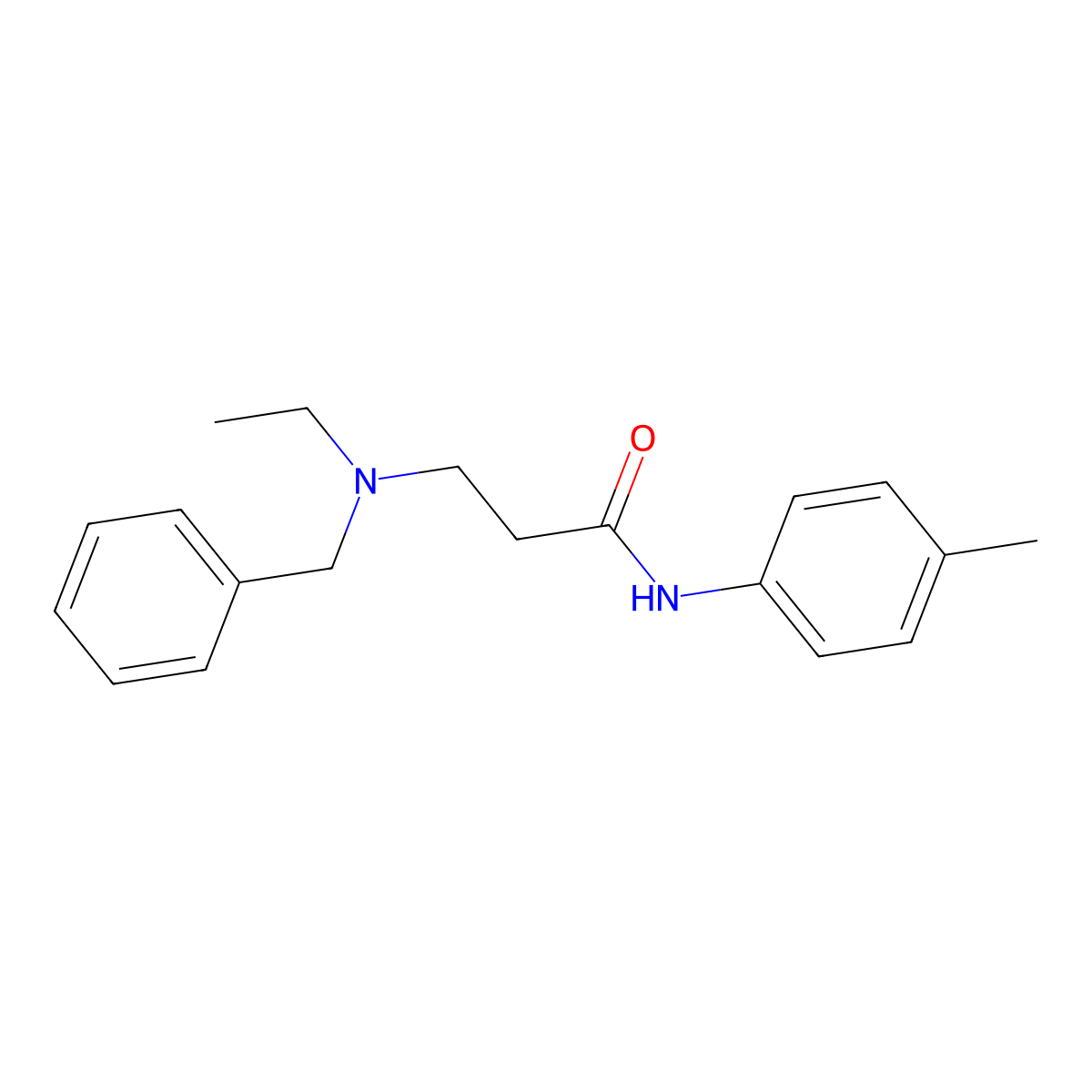 3-[benzyl(ethyl)amino]-N-(4-methylphenyl)propanamide molecular structure, CAS 519004-50-3