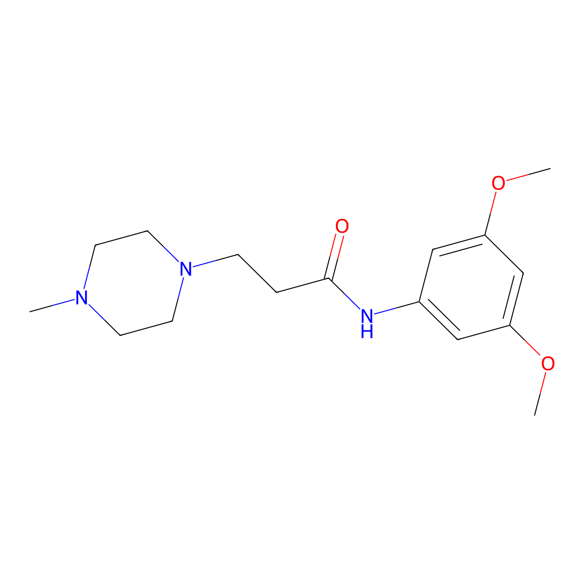 N-(3,5-dimethoxyphenyl)-3-(4-methylpiperazin-1-yl)propanamide molecular structure, CAS 519004-56-9