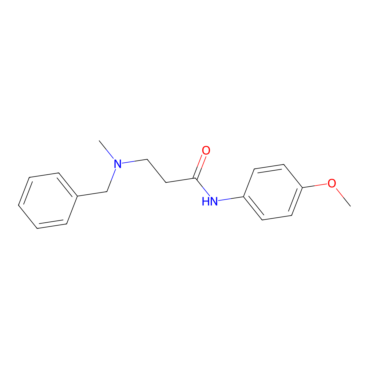 3-[benzyl(methyl)amino]-N-(4-methoxyphenyl)propanamide molecular structure, CAS 519004-71-8