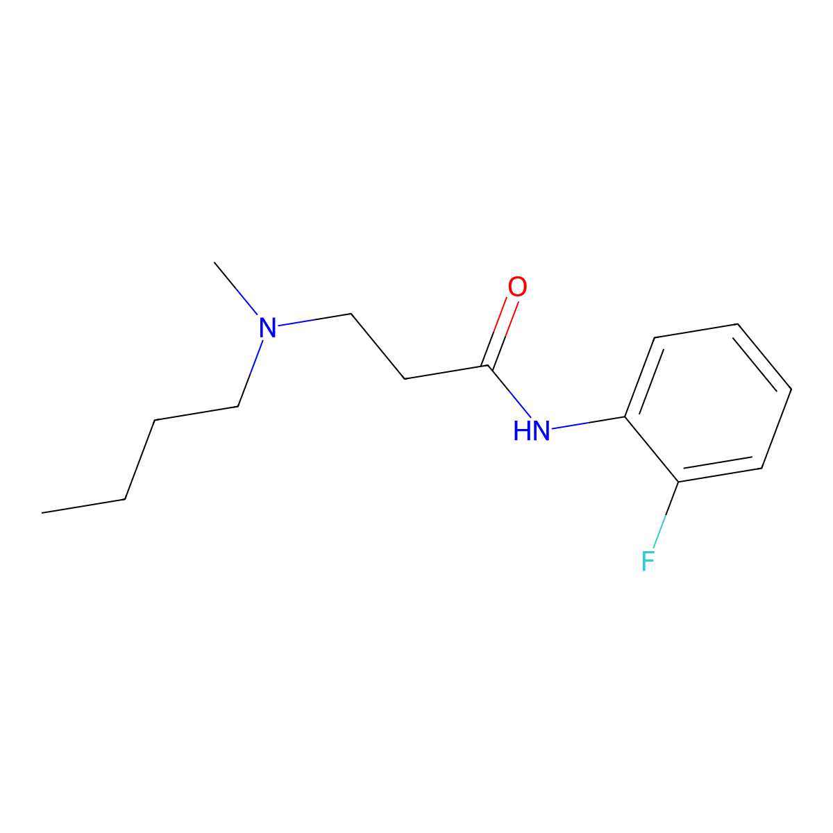 3-[butyl(methyl)amino]-N-(2-fluorophenyl)propanamide molecular structure, CAS 519004-75-2