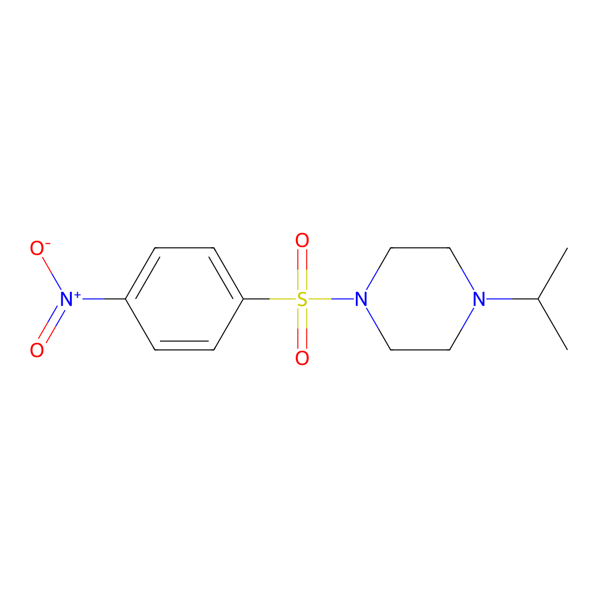 1-(4-Nitrophenyl)sulfonyl-4-propan-2-ylpiperazine molecular structure, CAS 519006-12-3