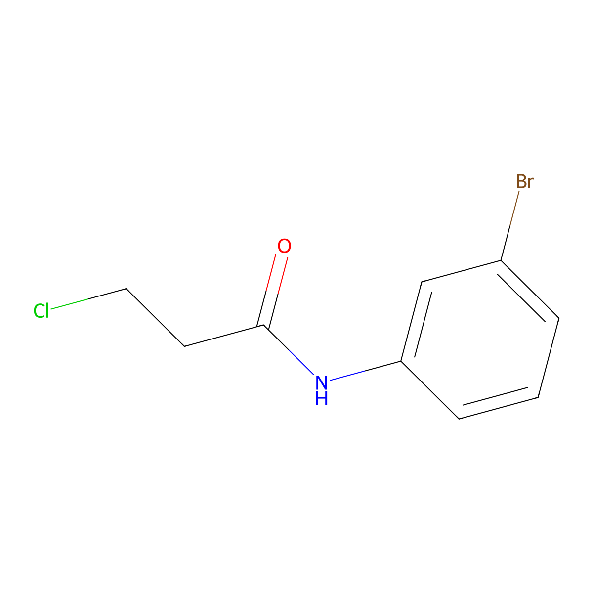 N-(3-bromophenyl)-3-chloropropanamide molecular structure, CAS 519016-88-7