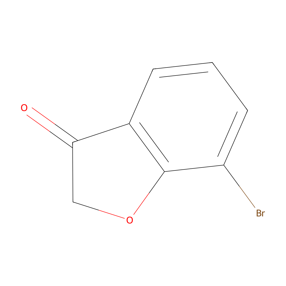 7-Bromo-2,3-dihydro-1-benzofuran-3-one molecular structure, CAS 519018-52-1