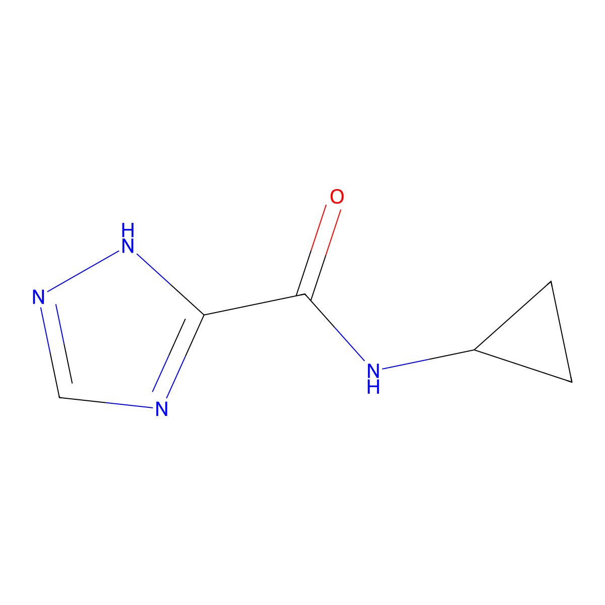 N-cyclopropyl-1H-1,2,4-triazole-5-carboxamide molecular structure, CAS 519018-61-2