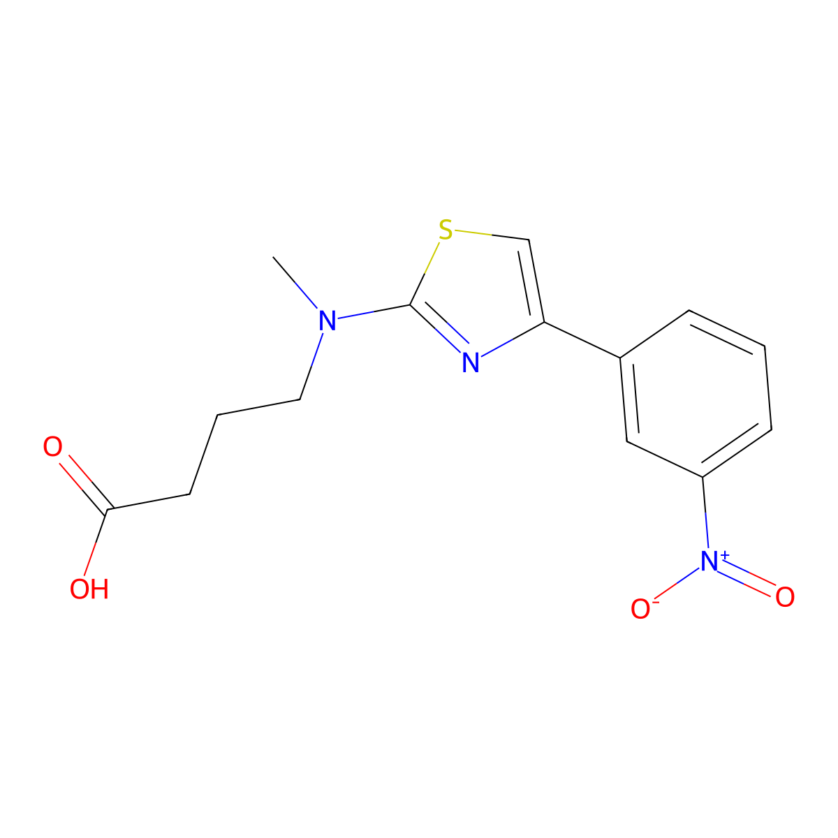 4-{Methyl[4-(3-nitrophenyl)-1,3-thiazol-2-yl]amino}butanoic acid molecular structure, CAS 519018-63-4