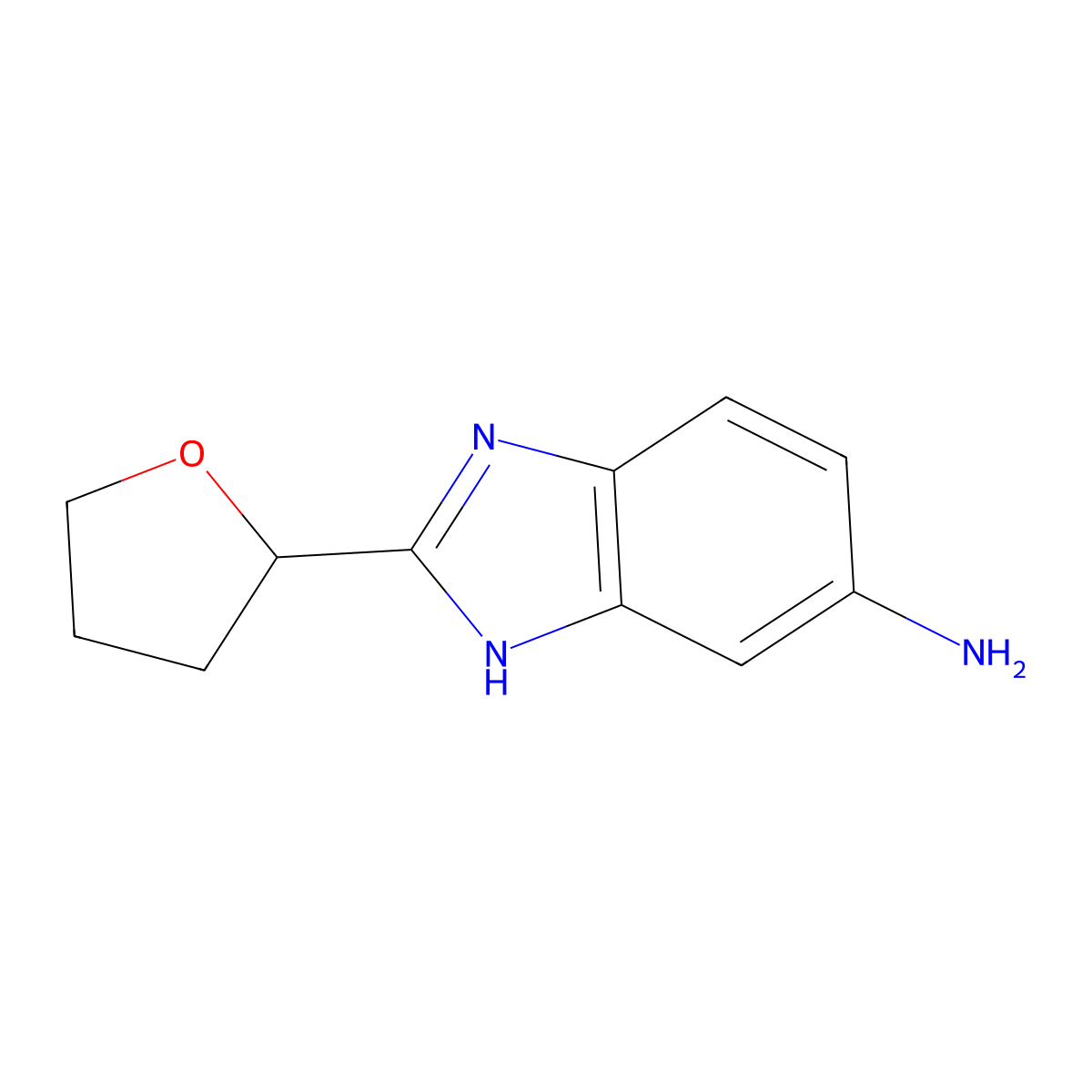 2-(oxolan-2-yl)-1H-1,3-benzodiazol-5-amine molecular structure, CAS 519019-53-5