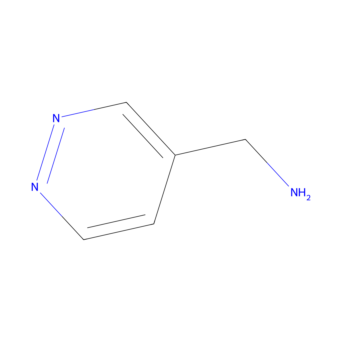 4-Pyridazinemethanamine molecular structure, CAS 519020-42-9