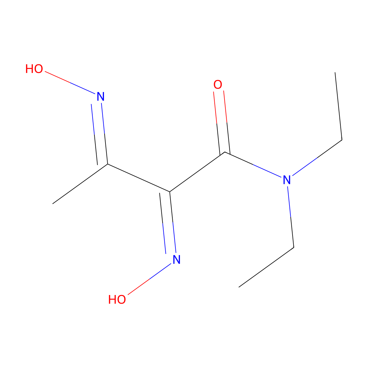 N,N-Diethyl-2,3-bis(hydroxyimino)butanamide molecular structure, CAS 51903-65-2