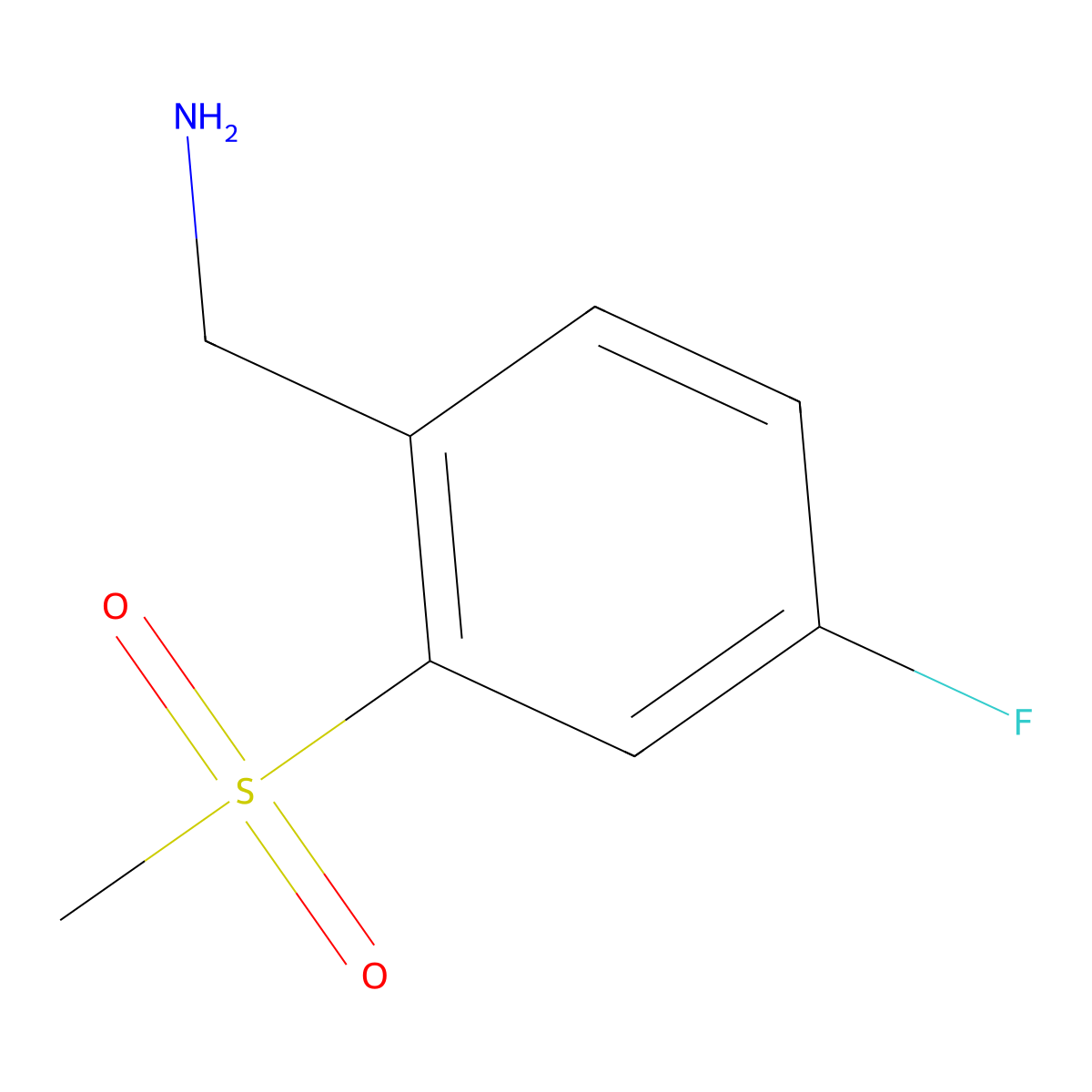 4-Fluoro-2-(methylsulfonyl)benzylamine molecular structure, CAS 519032-10-1