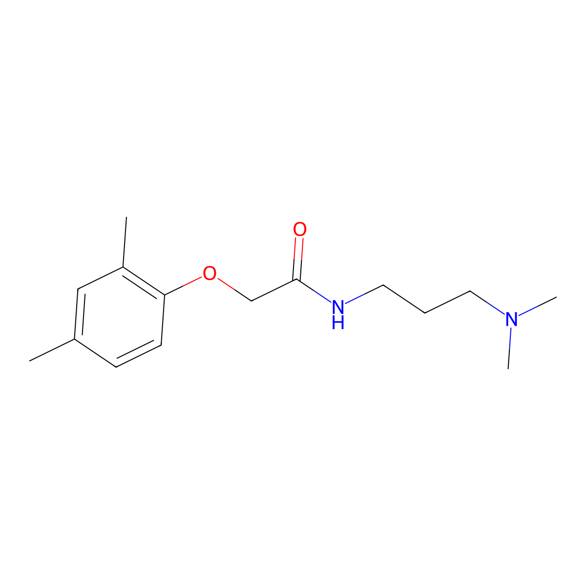 N-[3-(dimethylamino)propyl]-2-(2,4-dimethylphenoxy)acetamide molecular structure, CAS 519035-32-6