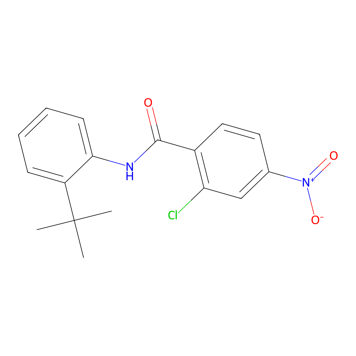 N-(2-Tert-butylphenyl)-2-chloro-4-nitrobenzamide molecular structure, CAS 519035-58-6