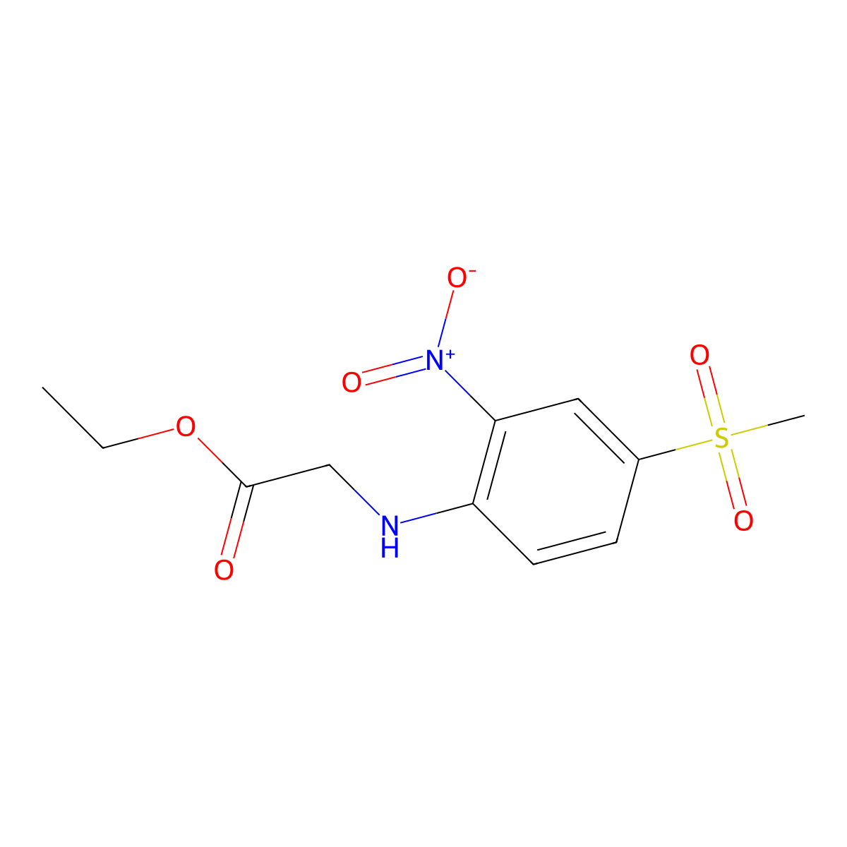 Ethyl 2-[(4-methanesulfonyl-2-nitrophenyl)amino]acetate molecular structure, CAS 519036-57-8