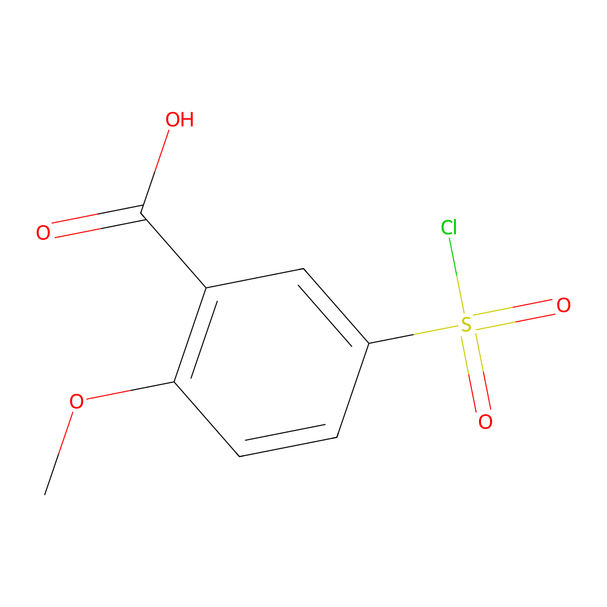 5-Chlorosulphonyl-2-anisic acid molecular structure, CAS 51904-91-7