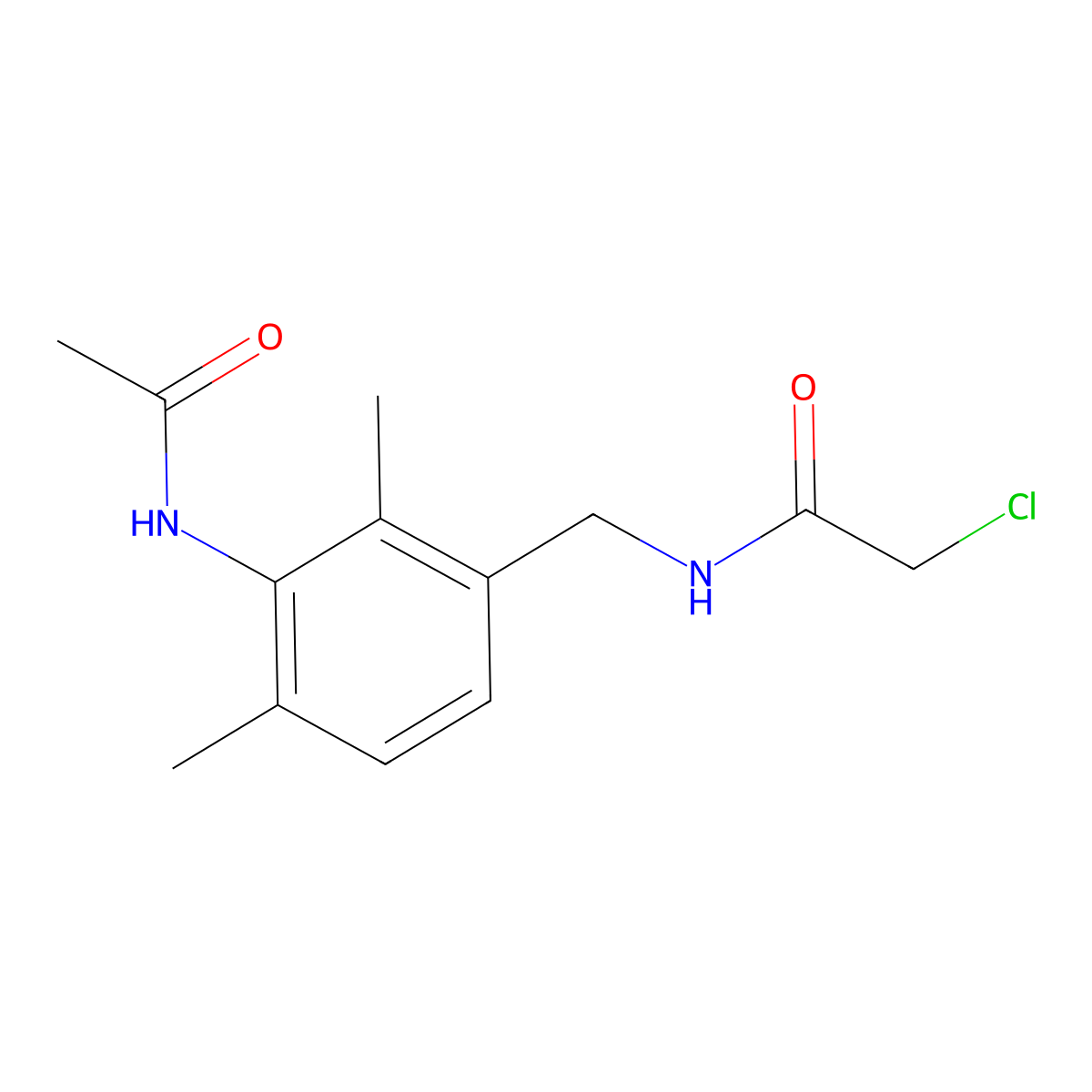 N-[3-(acetylamino)-2,4-dimethylbenzyl]-2-chloroacetamide molecular structure, CAS 519041-85-1