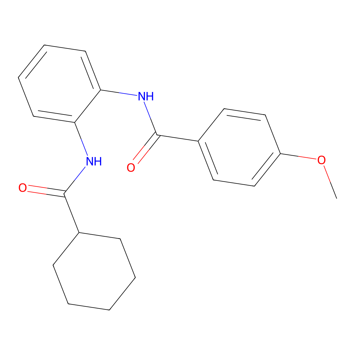 N-[2-(cyclohexanecarbonylamino)phenyl]-4-methoxybenzamide molecular structure, CAS 519042-63-8