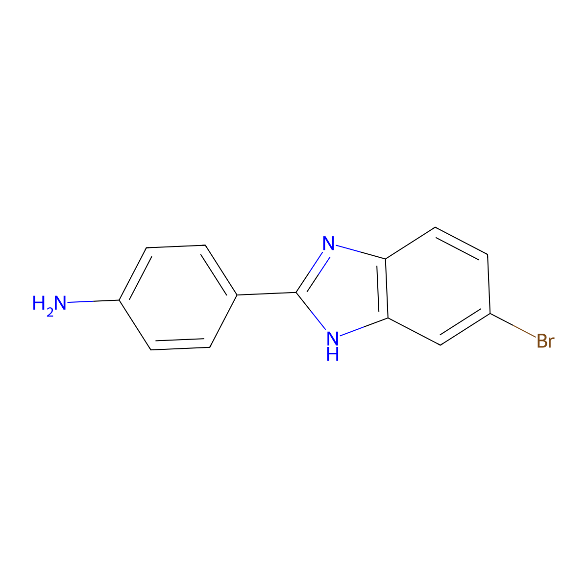 4-(5-bromo-1H-1,3-benzodiazol-2-yl)aniline molecular structure, CAS 519042-70-7