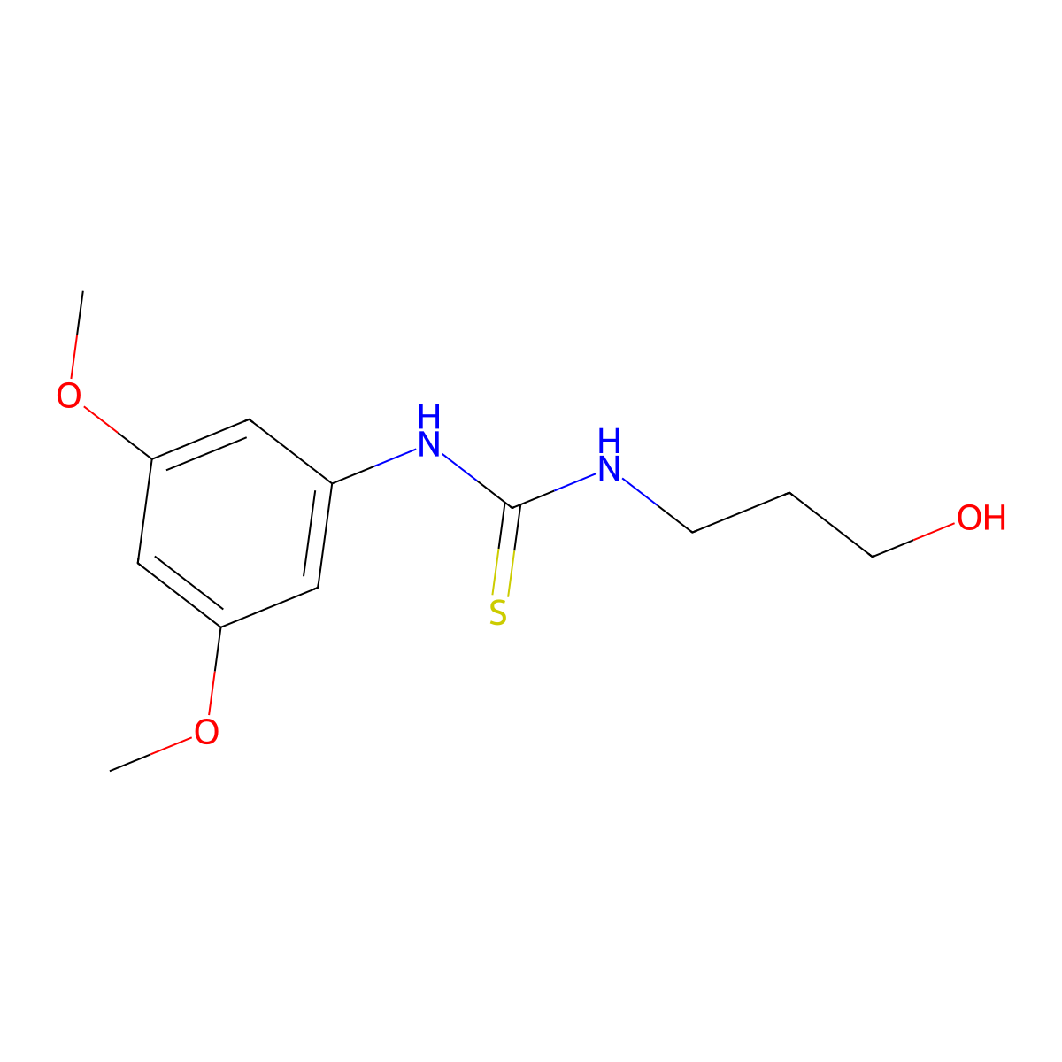 1-(3,5-Dimethoxyphenyl)-3-(3-hydroxypropyl)thiourea molecular structure, CAS 519043-05-1
