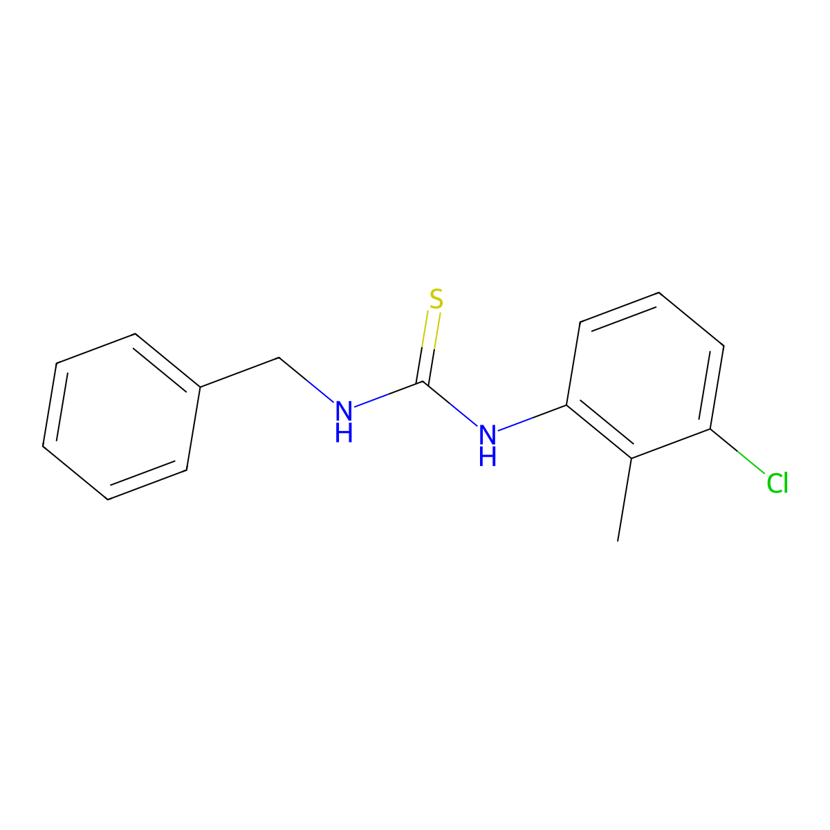 1-Benzyl-3-(3-chloro-2-methylphenyl)thiourea molecular structure, CAS 519043-09-5
