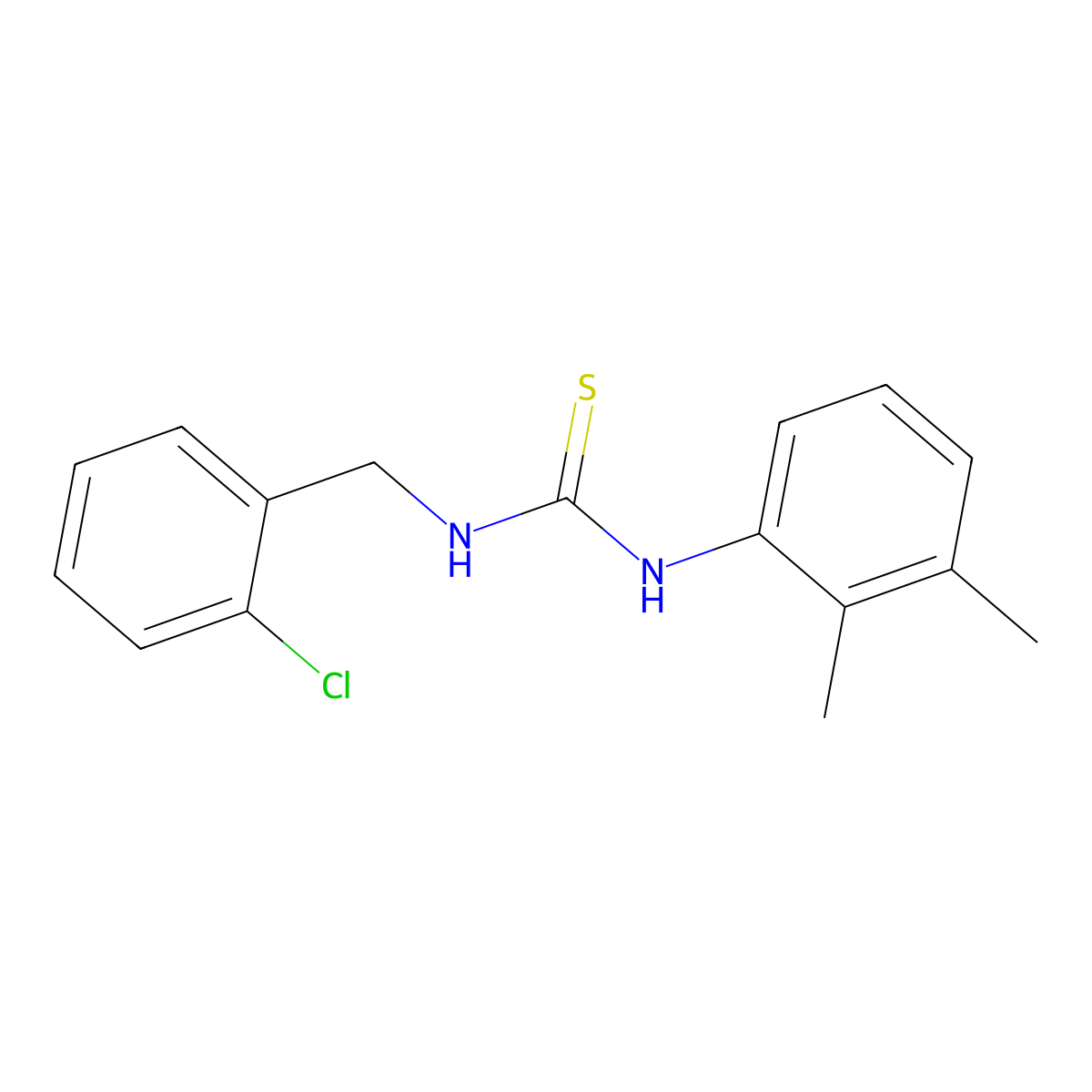 1-(2-Chlorobenzyl)-3-(2,3-dimethylphenyl)thiourea molecular structure, CAS 519043-11-9