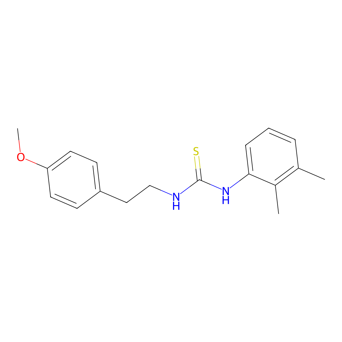 1-(2,3-Dimethylphenyl)-3-[2-(4-methoxyphenyl)ethyl]thiourea molecular structure, CAS 519043-12-0