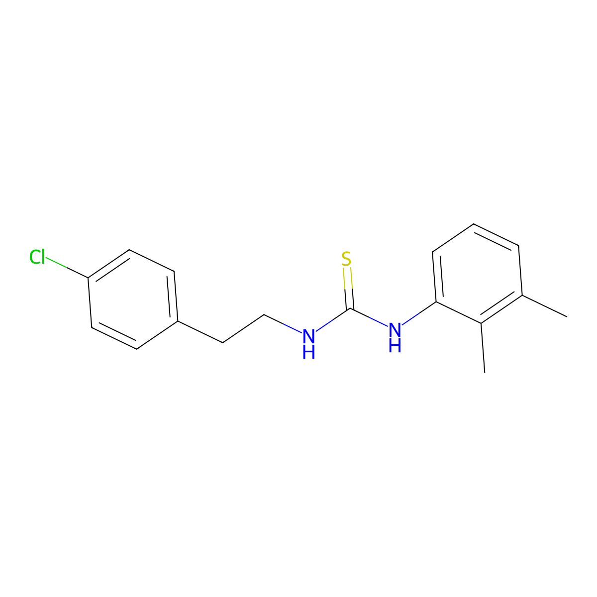 1-[2-(4-Chlorophenyl)ethyl]-3-(2,3-dimethylphenyl)thiourea molecular structure, CAS 519043-14-2