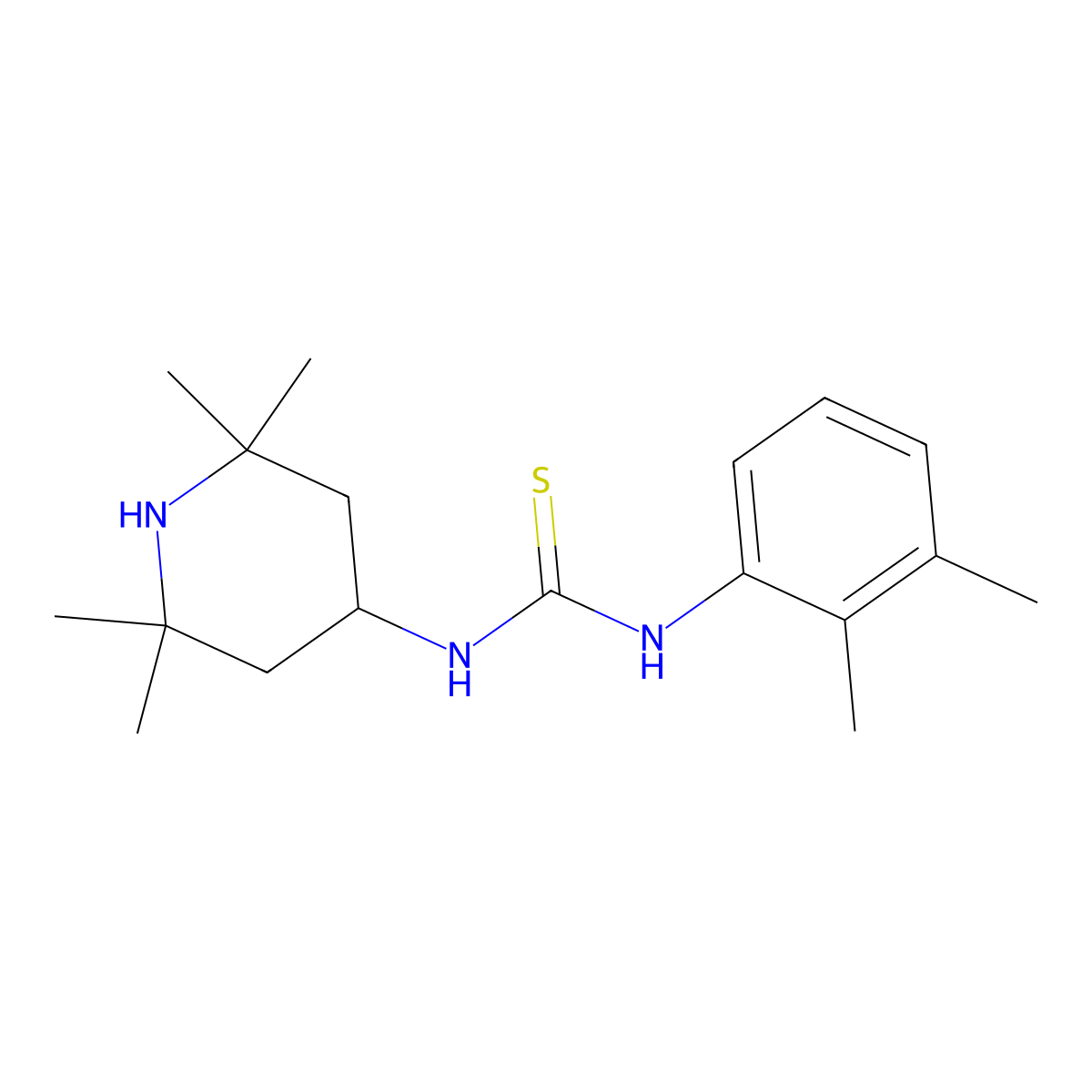 1-(2,3-Dimethylphenyl)-3-(2,2,6,6-tetramethylpiperidin-4-yl)thiourea molecular structure, CAS 519043-20-0