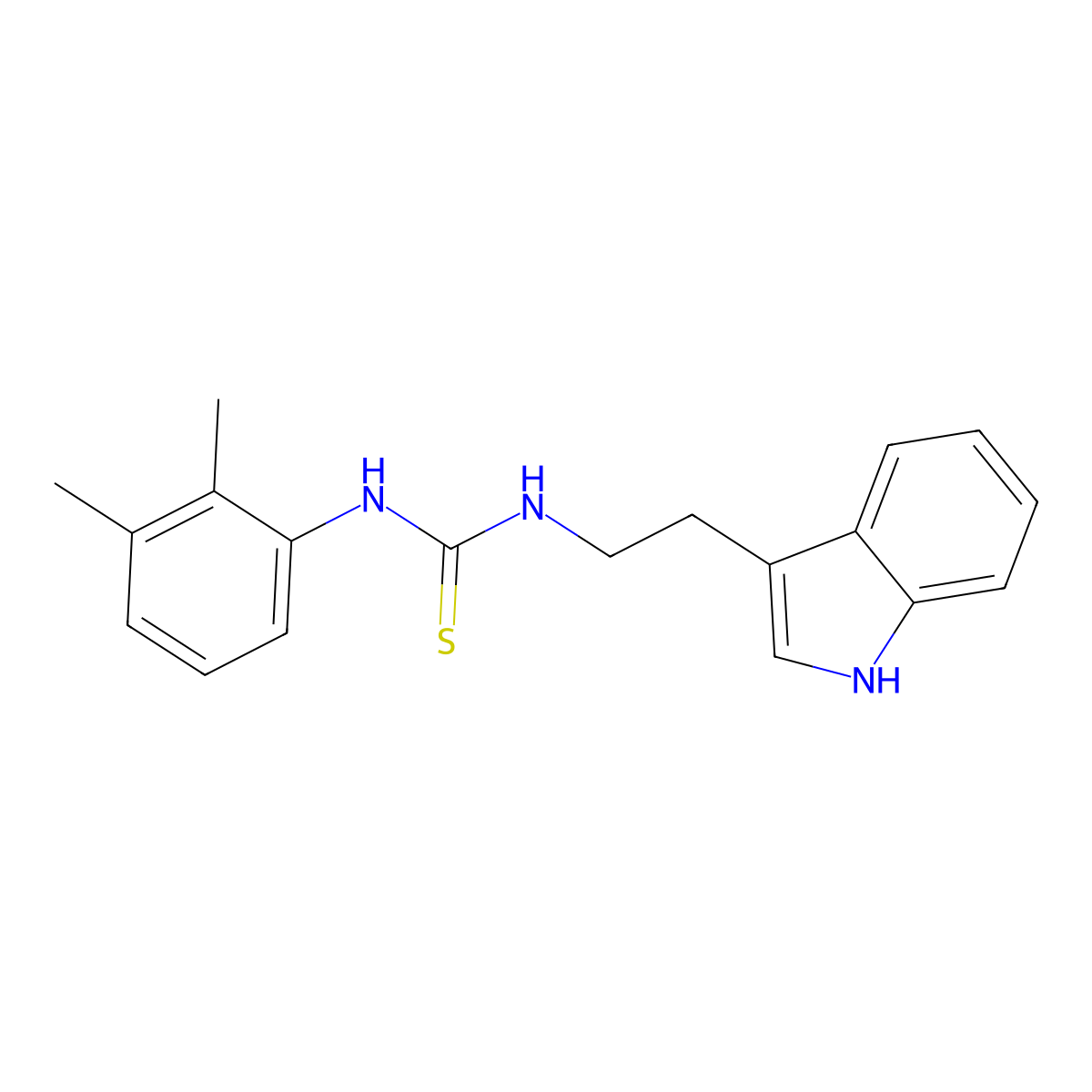 1-(2,3-dimethylphenyl)-3-[2-(1H-indol-3-yl)ethyl]thiourea molecular structure, CAS 519043-21-1