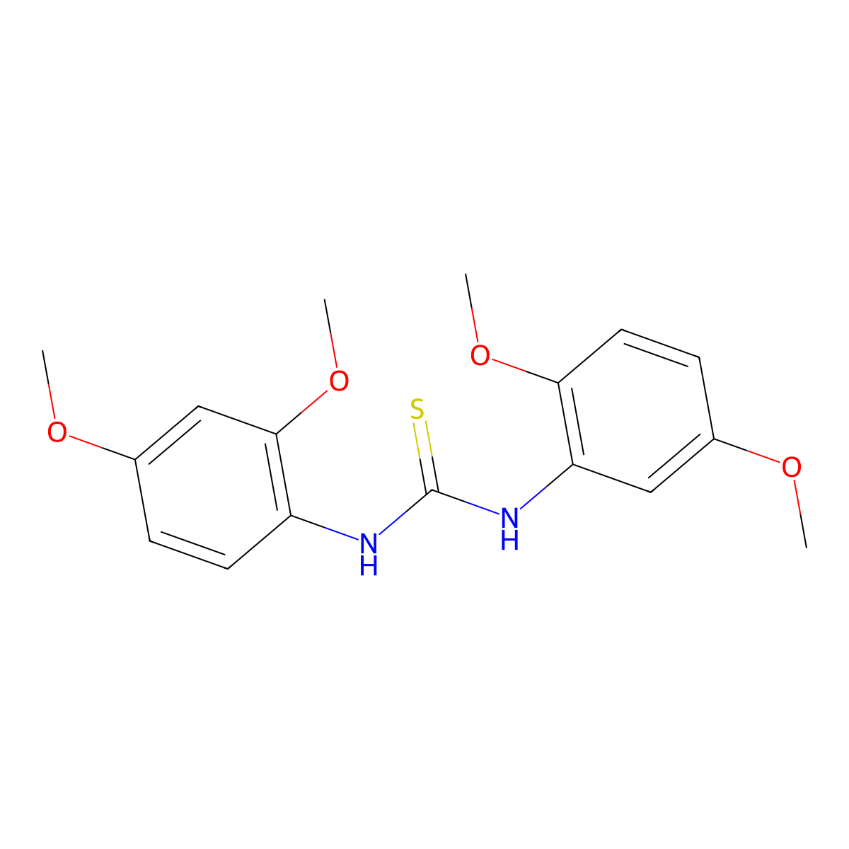 1-(2,4-Dimethoxyphenyl)-3-(2,5-dimethoxyphenyl)thiourea molecular structure, CAS 519043-33-5