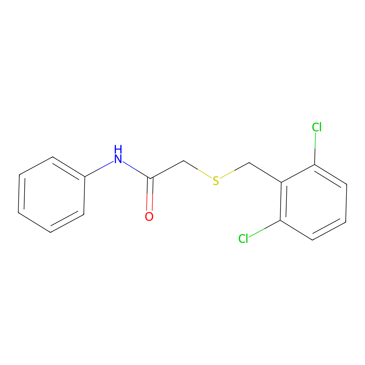 2-[(2,6-dichlorobenzyl)sulfanyl]-N-phenylacetamide molecular structure, CAS 519044-91-8