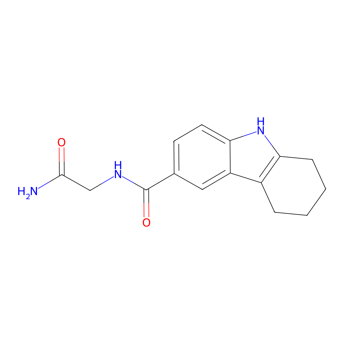 N-(2-amino-2-oxoethyl)-6,7,8,9-tetrahydro-5H-carbazole-3-carboxamide molecular structure, CAS 519045-28-4