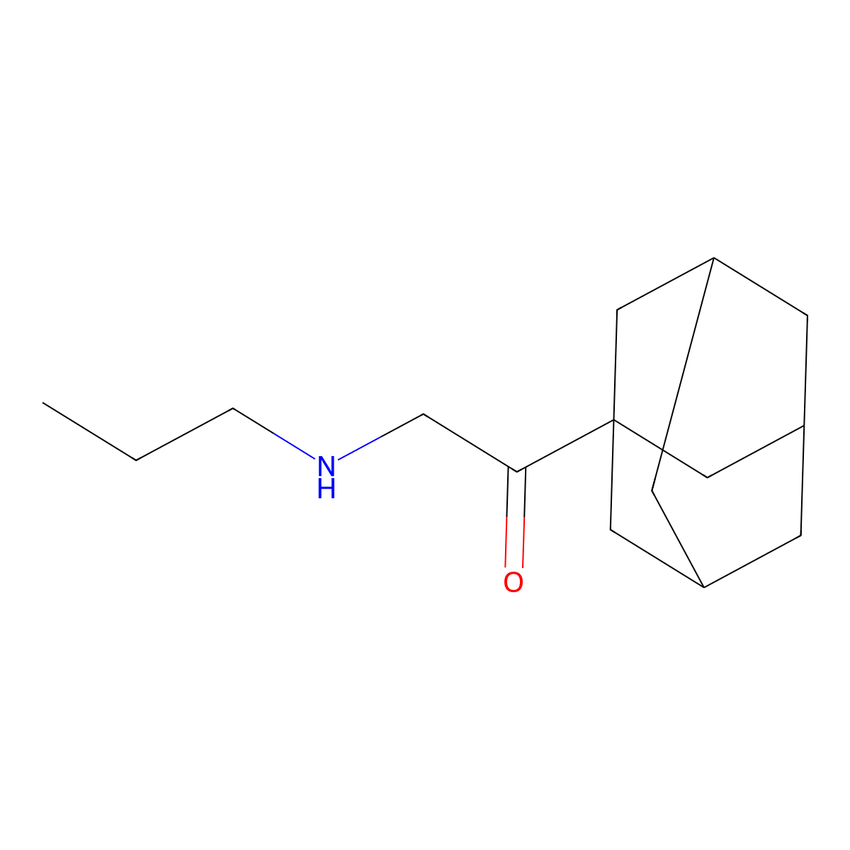 1-(1-Adamantyl)-2-(propylamino)ethanone molecular structure, CAS 519046-32-3