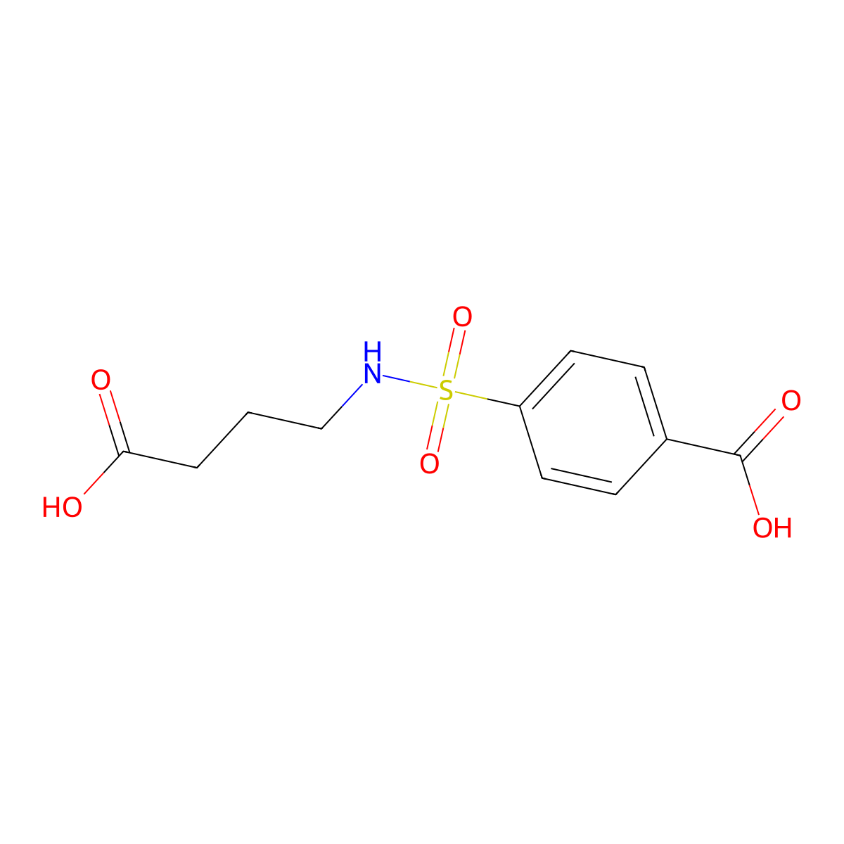 Benzoic acid, 4-[[(3-carboxypropyl)amino]sulfonyl]- molecular structure, CAS 519046-33-4