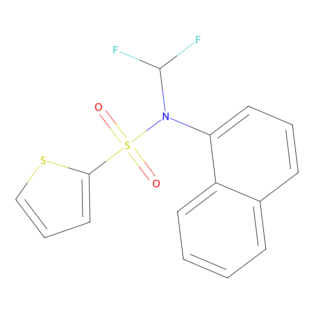(Difluoromethyl)naphthyl(2-thienylsulfonyl)amine molecular structure, CAS 519048-04-5