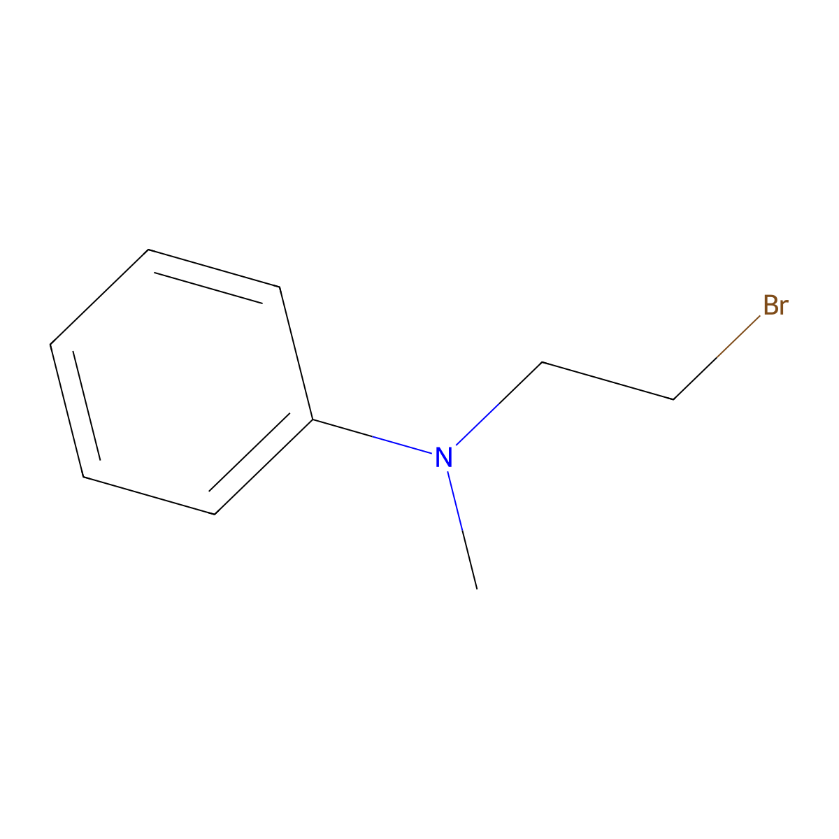 N-(2-Bromoethyl)-N-methylaniline molecular structure, CAS 51905-47-6
